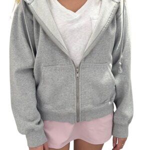 BRANDY MELVILLE Zip Hoodie Grey